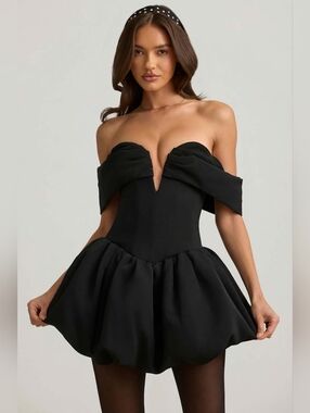 Jessamy Off-Shoulder Layered Bubble Hem Corset Mini Dress in sz 10